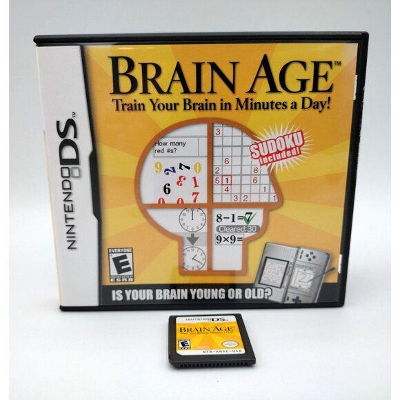 Brain Age Nintendo DS Video Game with Case and Original Manual Tested Works - Picture 2 of 6